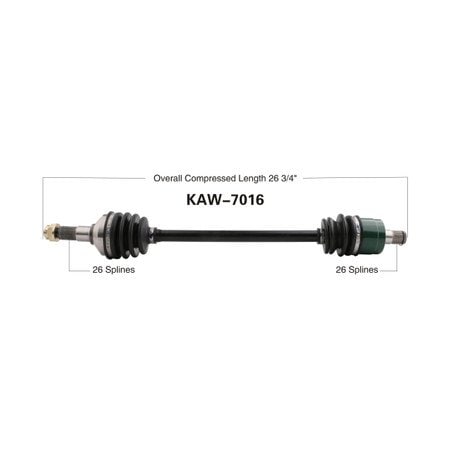 Wide Open OE Replacement CV Axle for KAW FRONT R KRT750/800 TERYX KAW-7016